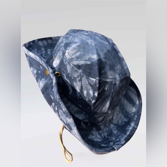 NWOT Summer Unisex Blue Camouflage Outdoor Fishing Boonie Hat Wide Brim OS - Picture 9 of 12